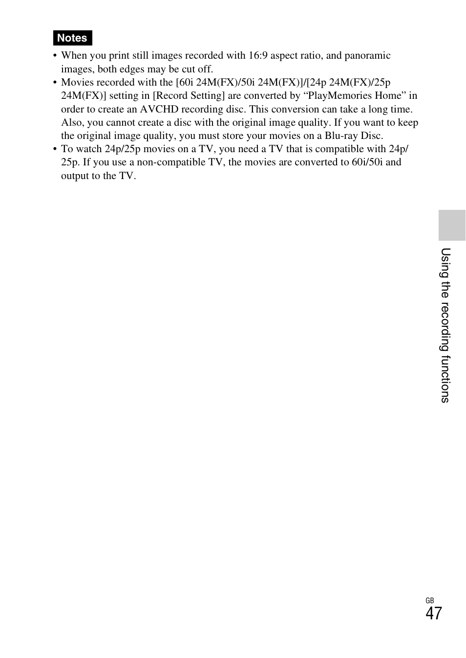 Sony NEX-F3 User Manual | Page 47 / 94