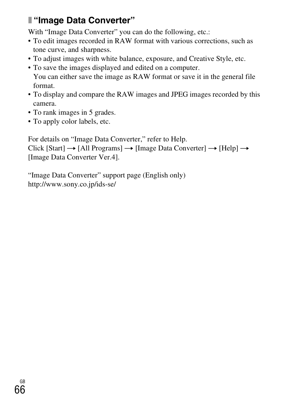 X“image data converter | Sony NEX-F3 User Manual | Page 66 / 94