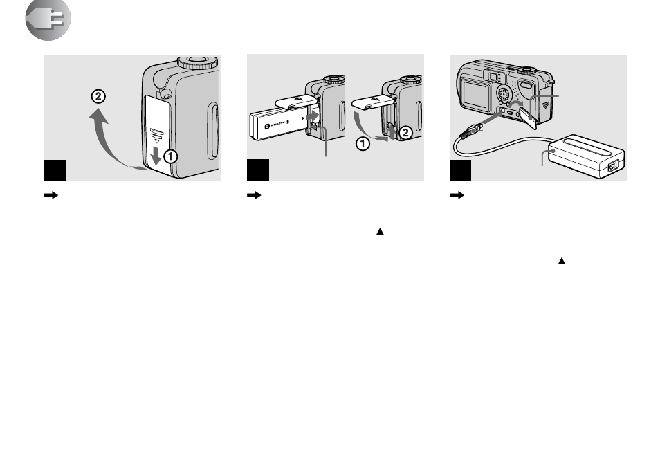 Getting started, Charging the battery pack | Sony DSC-P9 User Manual | Page 10 / 104