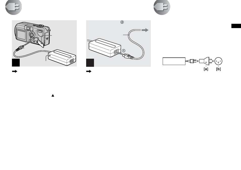 Using an external power source, Using your camera abroad | Sony DSC-P9 User Manual | Page 13 / 104