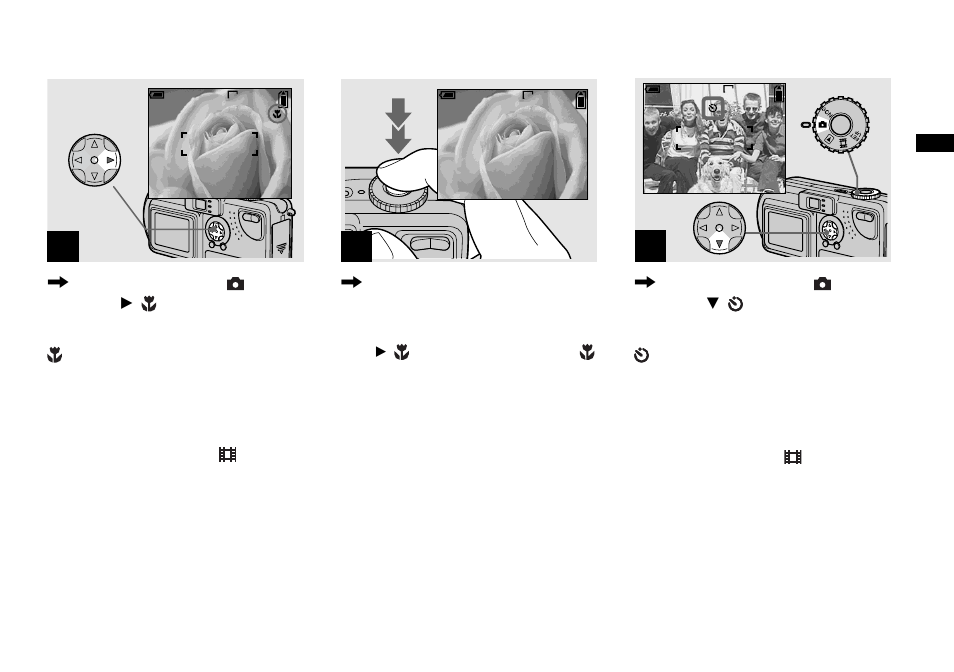 Using the self-timer | Sony DSC-P9 User Manual | Page 23 / 104