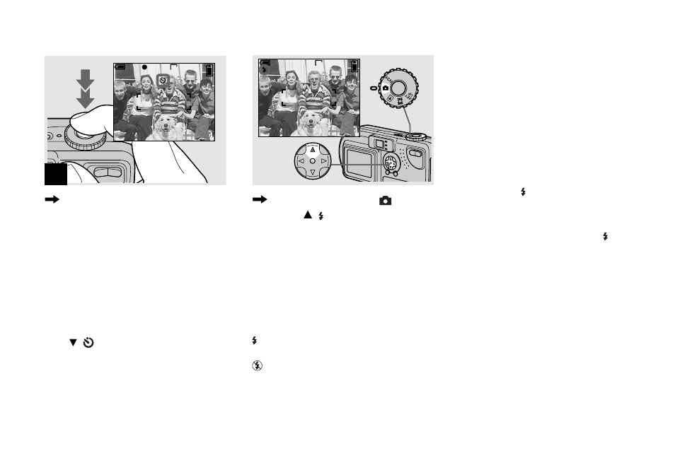 Selecting a flash mode | Sony DSC-P9 User Manual | Page 24 / 104