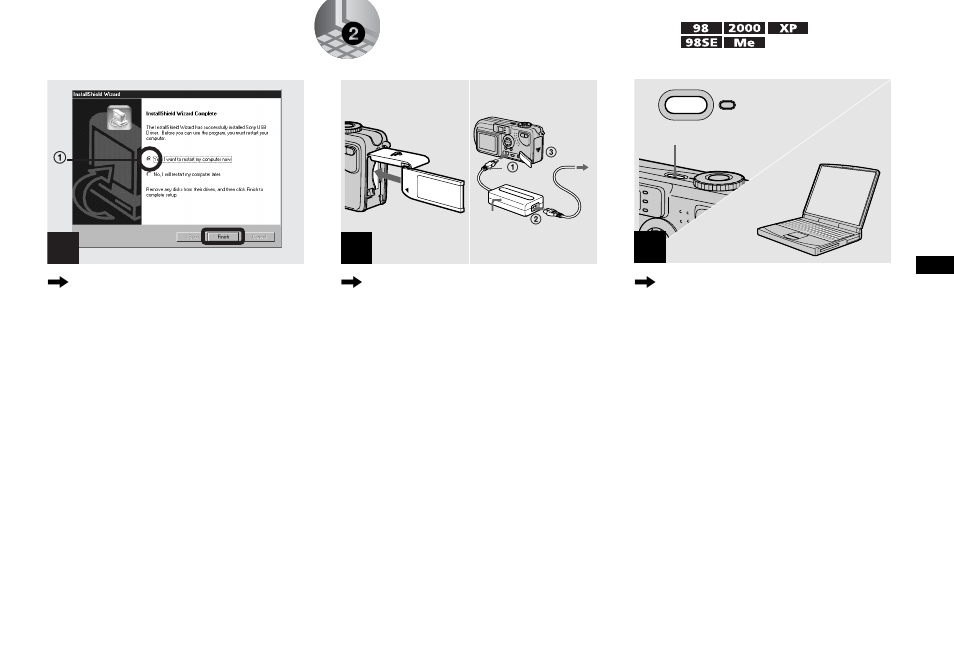 2 preparing your camera, Es 41, 2preparing your camera | Sony DSC-P9 User Manual | Page 41 / 104