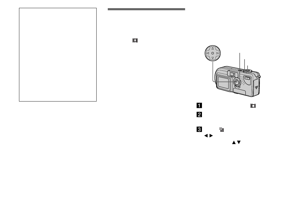 Shooting multiple frames, Clip motion) | Sony DSC-P9 User Manual | Page 56 / 104