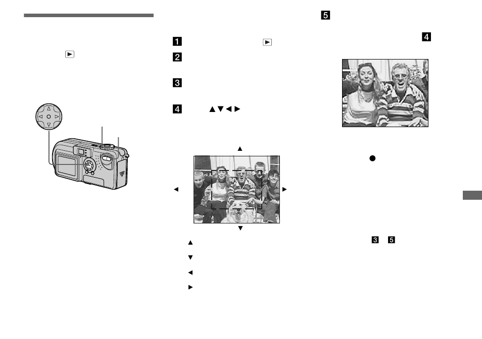 Advanced still image viewing, Enlarging a portion of a still image, Enlarging an image – playback zoom | Enlarging an image, Playback zoom | Sony DSC-P9 User Manual | Page 61 / 104