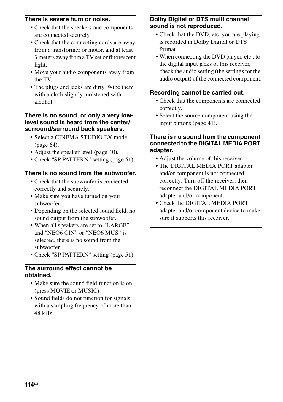 Sony STR-DH800 User Manual | Page 114 / 124