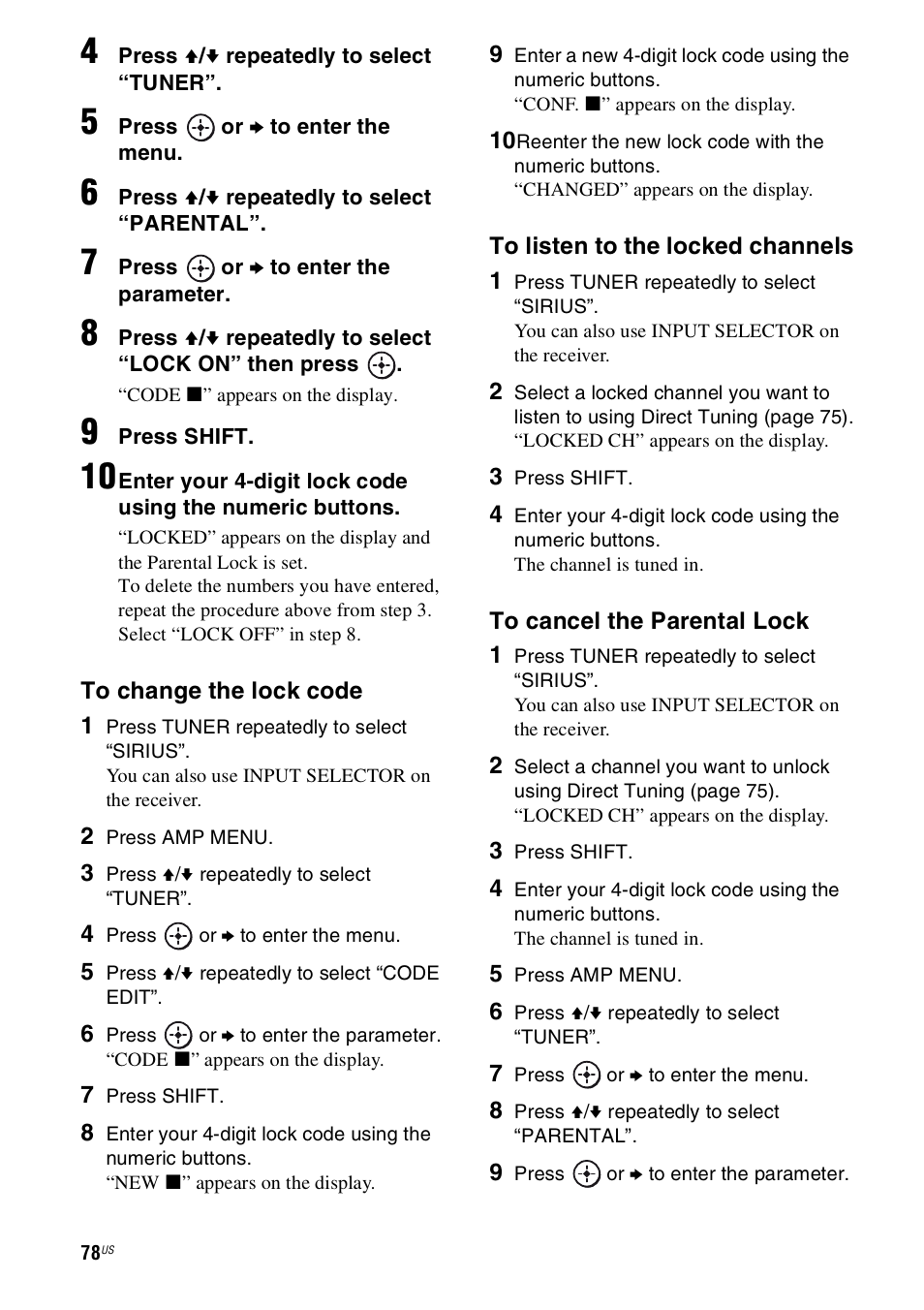 Sony STR-DH800 User Manual | Page 78 / 124
