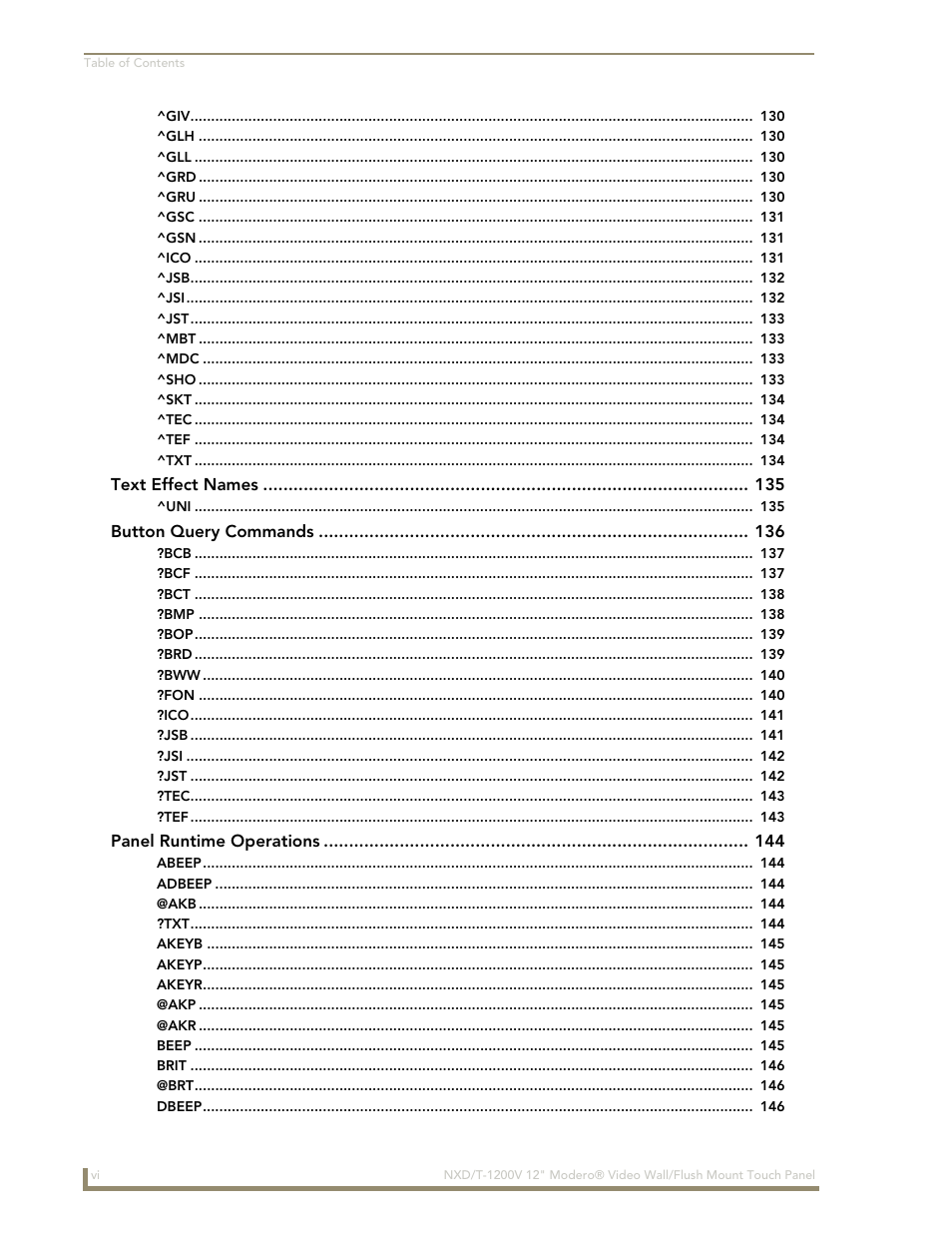 AMX Modero NXT-1200V User Manual | Page 10 / 178