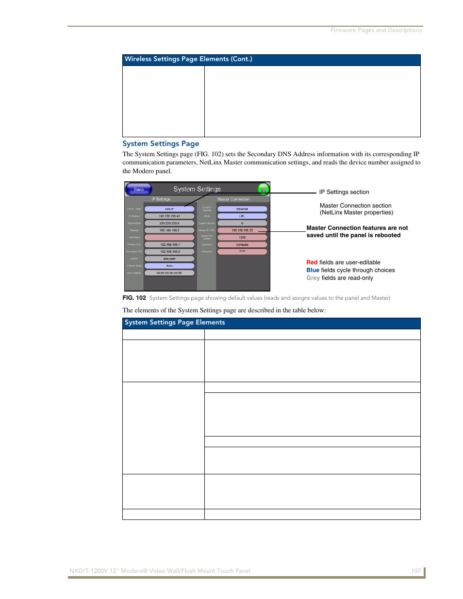 AMX Modero NXT-1200V User Manual | Page 119 / 178