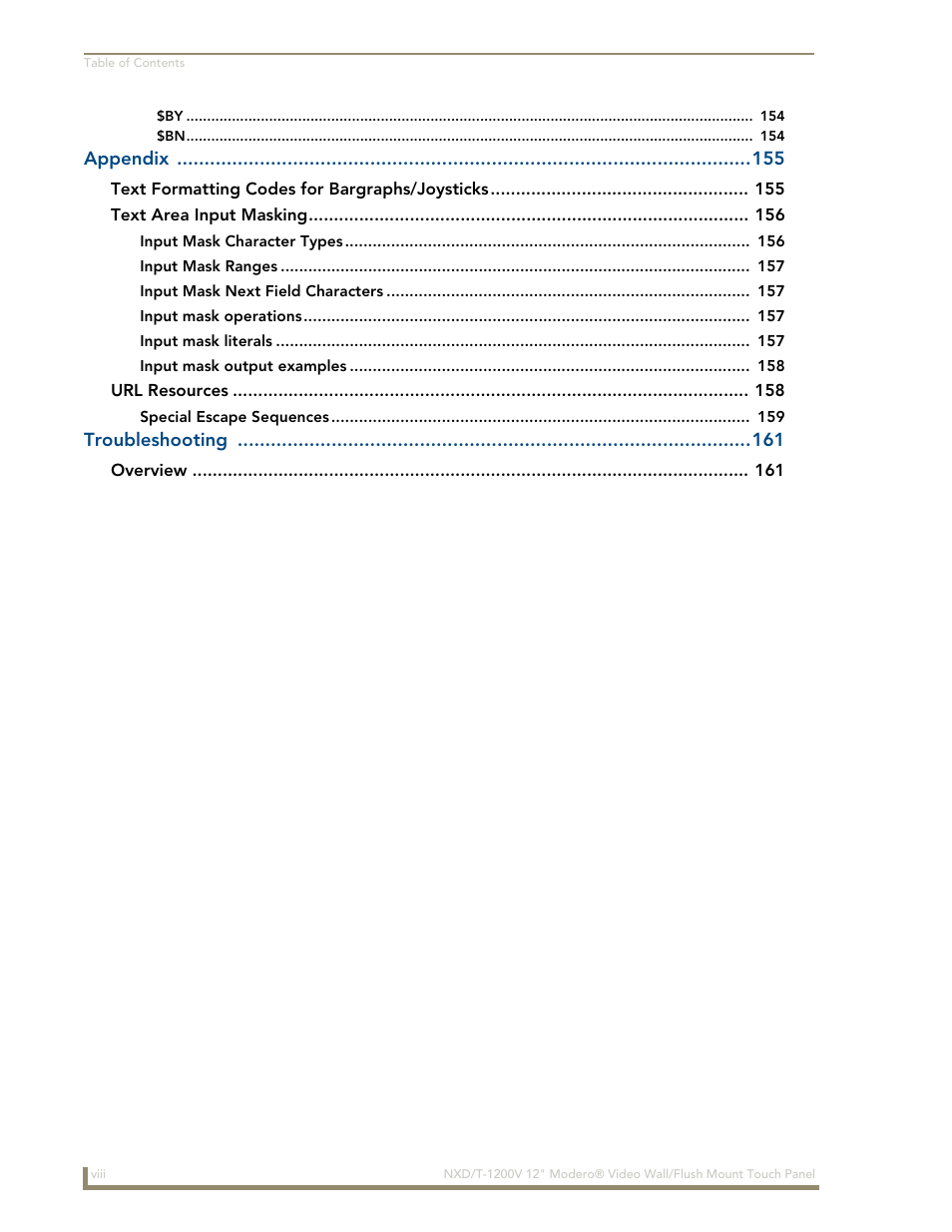 AMX Modero NXT-1200V User Manual | Page 12 / 178