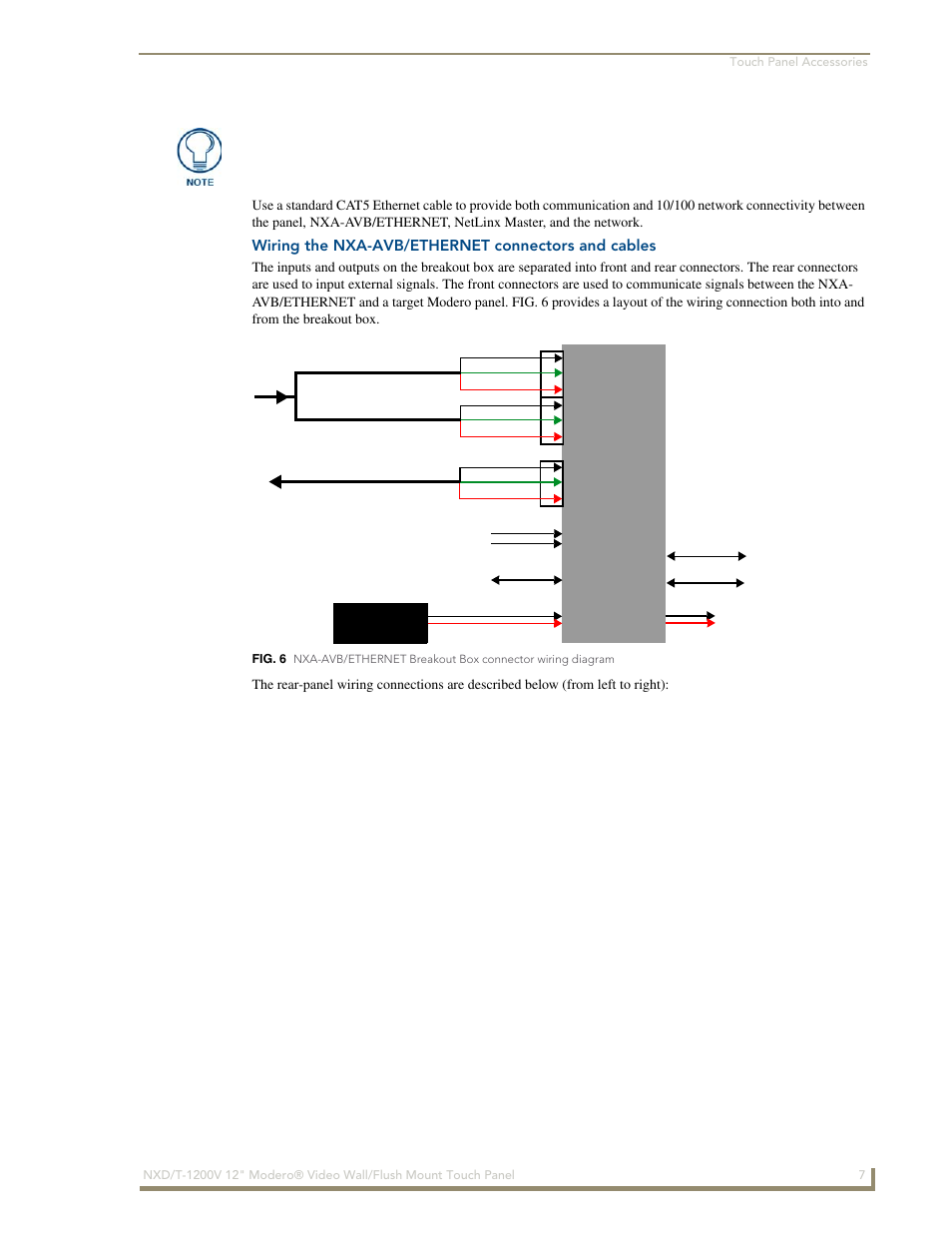 Wiring the nxa-avb/ethernet connectors and cables | AMX Modero NXT-1200V User Manual | Page 19 / 178