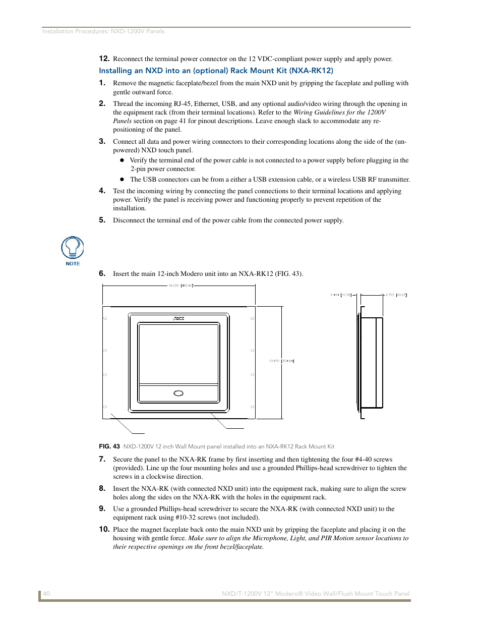 AMX Modero NXT-1200V User Manual | Page 52 / 178