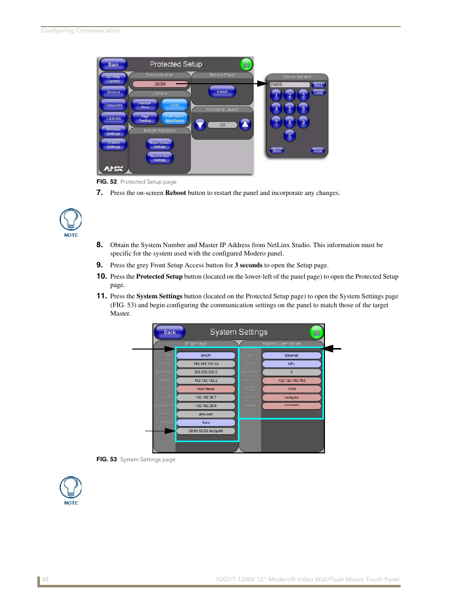 AMX Modero NXT-1200V User Manual | Page 60 / 178