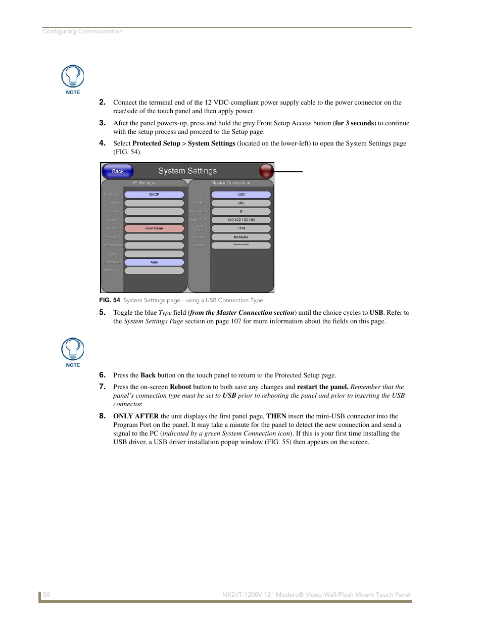 AMX Modero NXT-1200V User Manual | Page 62 / 178