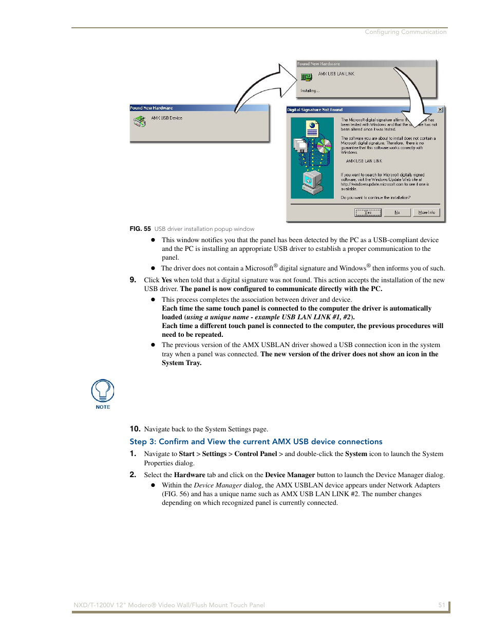 AMX Modero NXT-1200V User Manual | Page 63 / 178