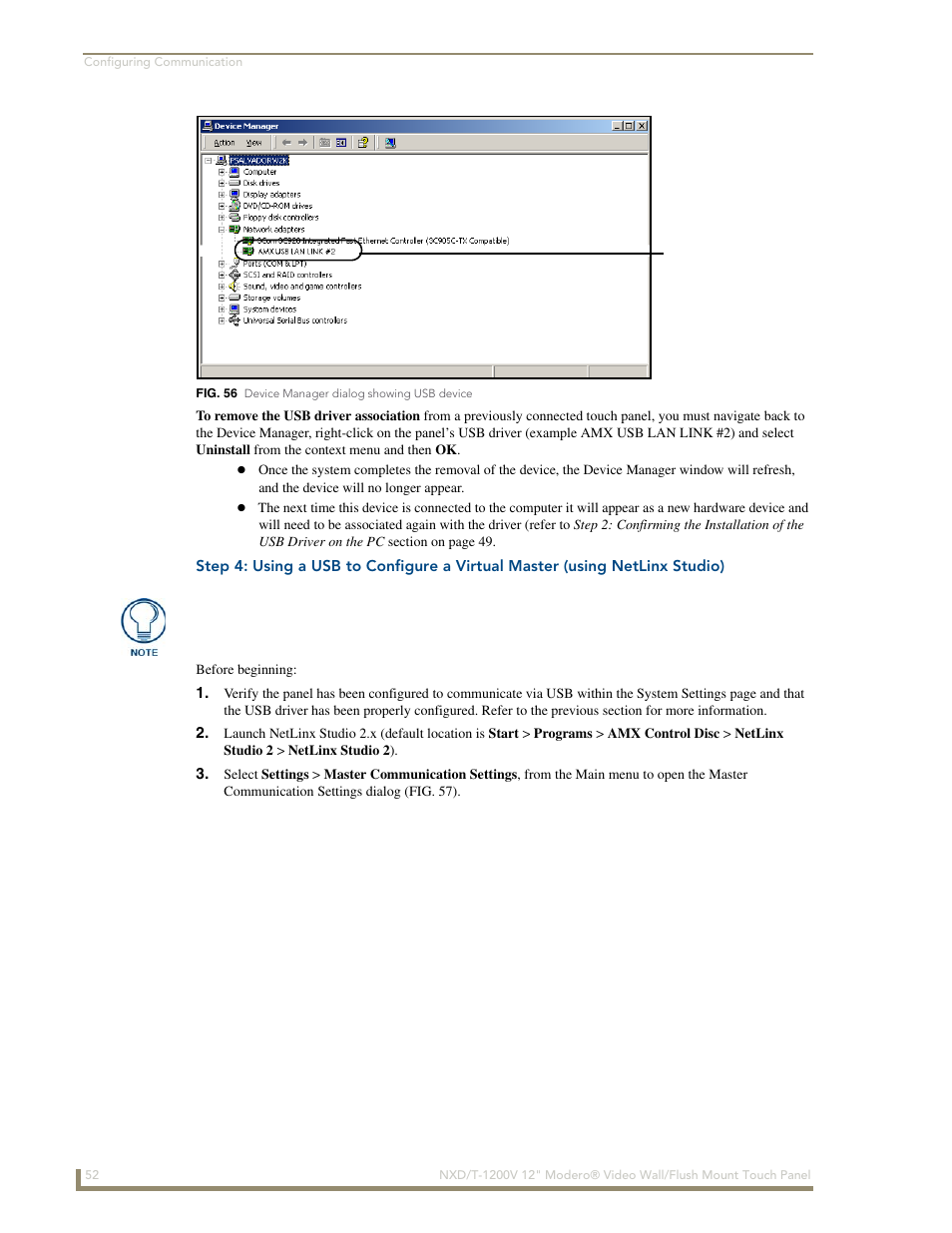 AMX Modero NXT-1200V User Manual | Page 64 / 178