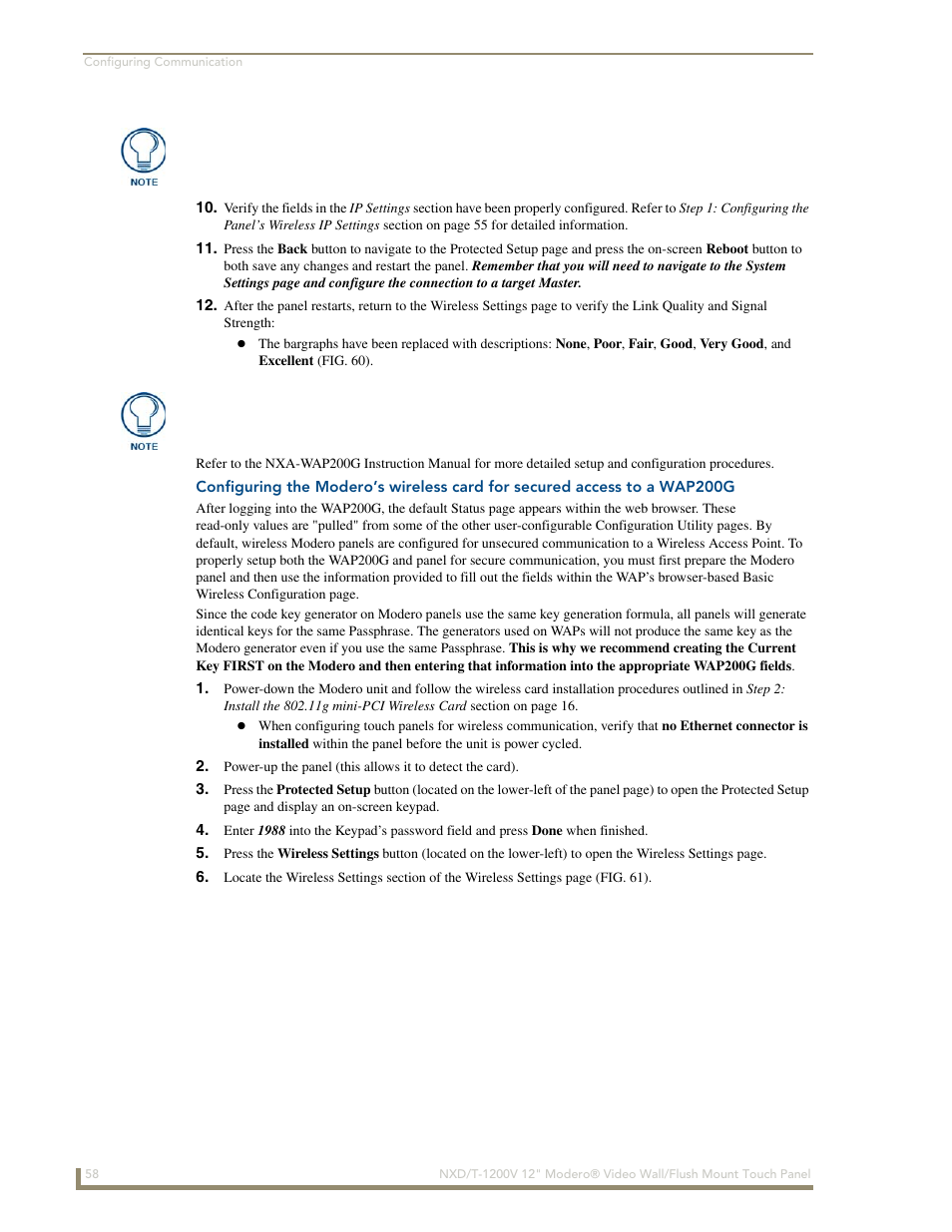 AMX Modero NXT-1200V User Manual | Page 70 / 178