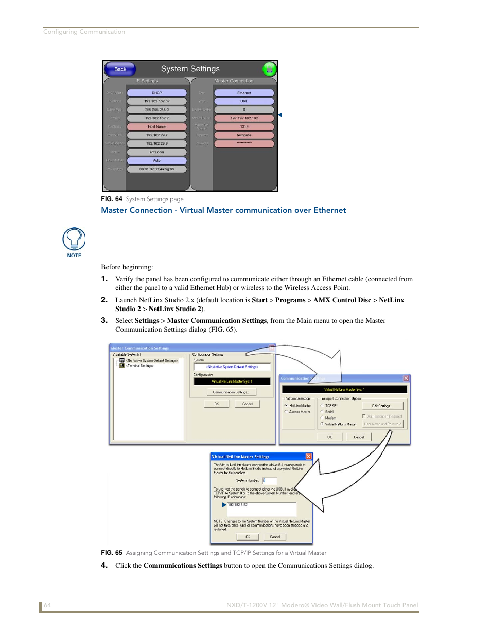 AMX Modero NXT-1200V User Manual | Page 76 / 178