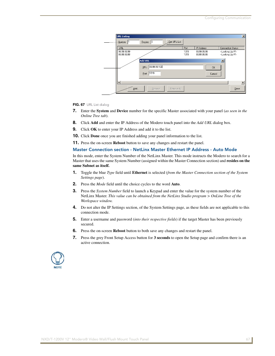 AMX Modero NXT-1200V User Manual | Page 79 / 178