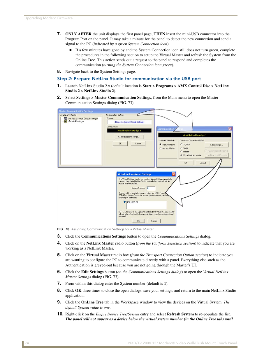 AMX Modero NXT-1200V User Manual | Page 86 / 178