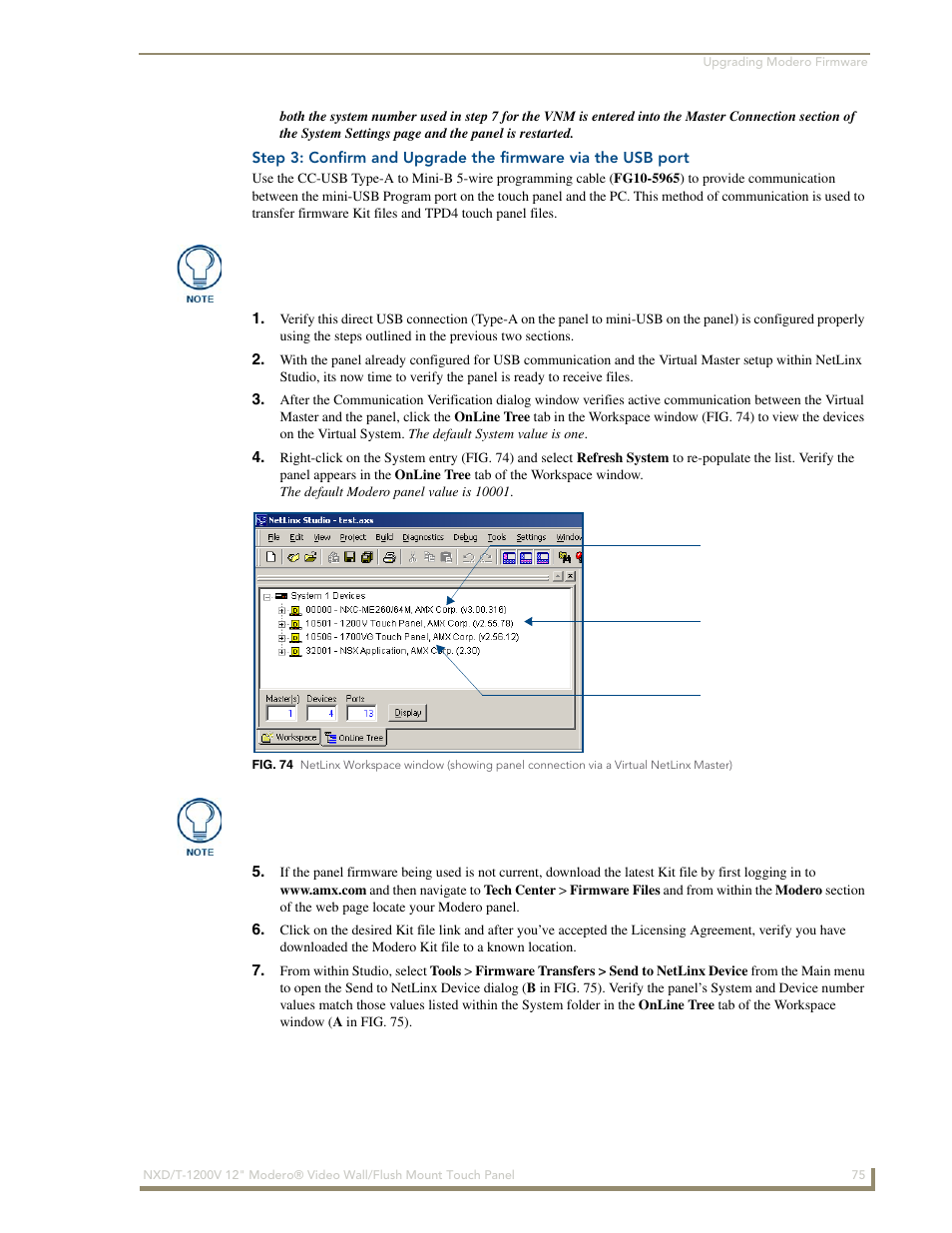 AMX Modero NXT-1200V User Manual | Page 87 / 178