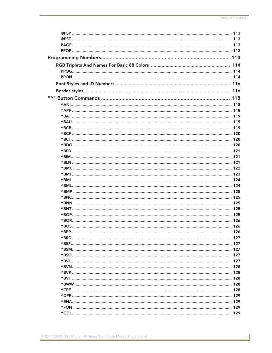 AMX Modero NXT-1200V User Manual | Page 9 / 178