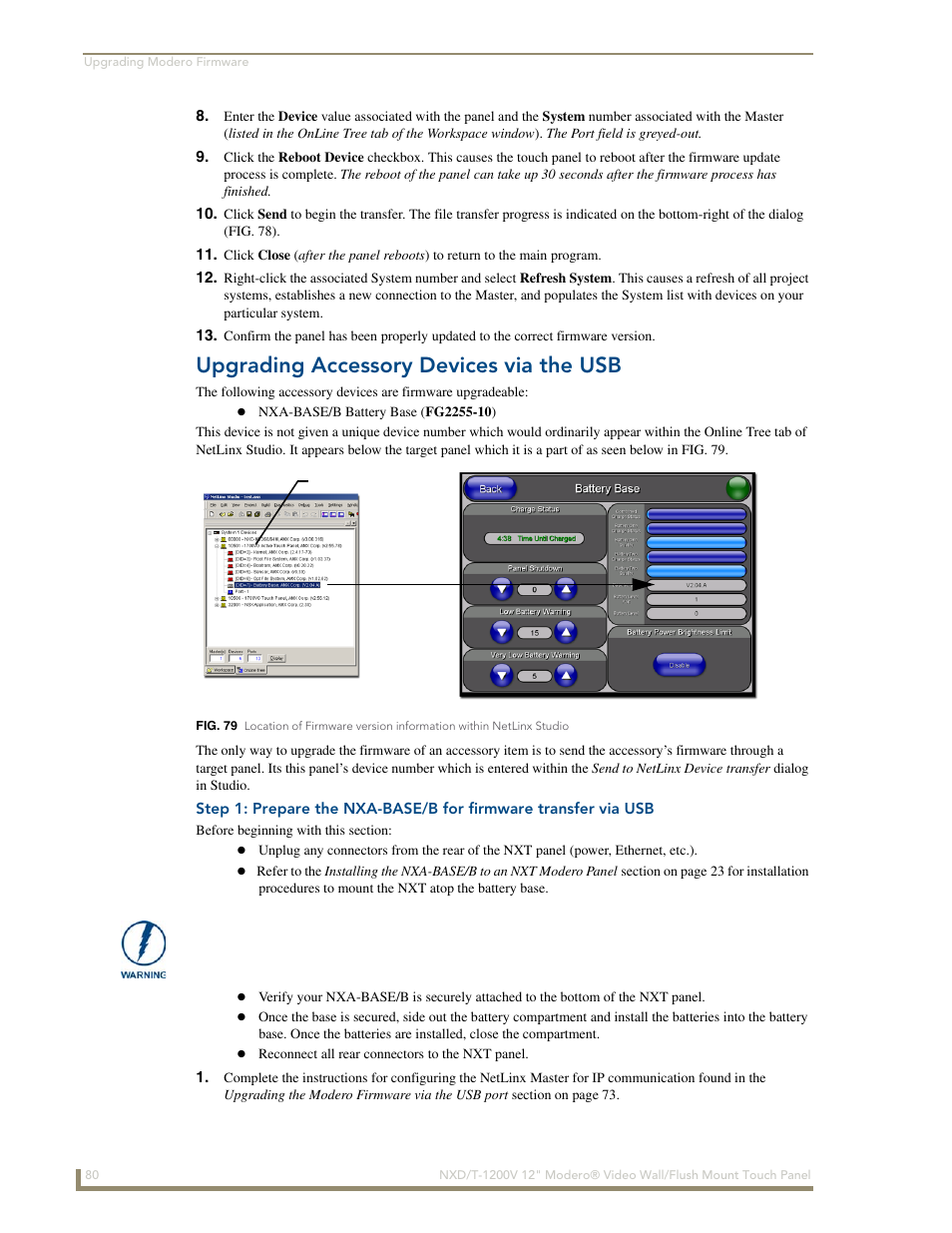 Upgrading accessory devices via the usb | AMX Modero NXT-1200V User Manual | Page 92 / 178