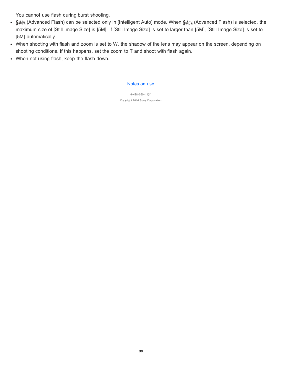 Sony DSC-H400 User Manual | Page 102 / 238