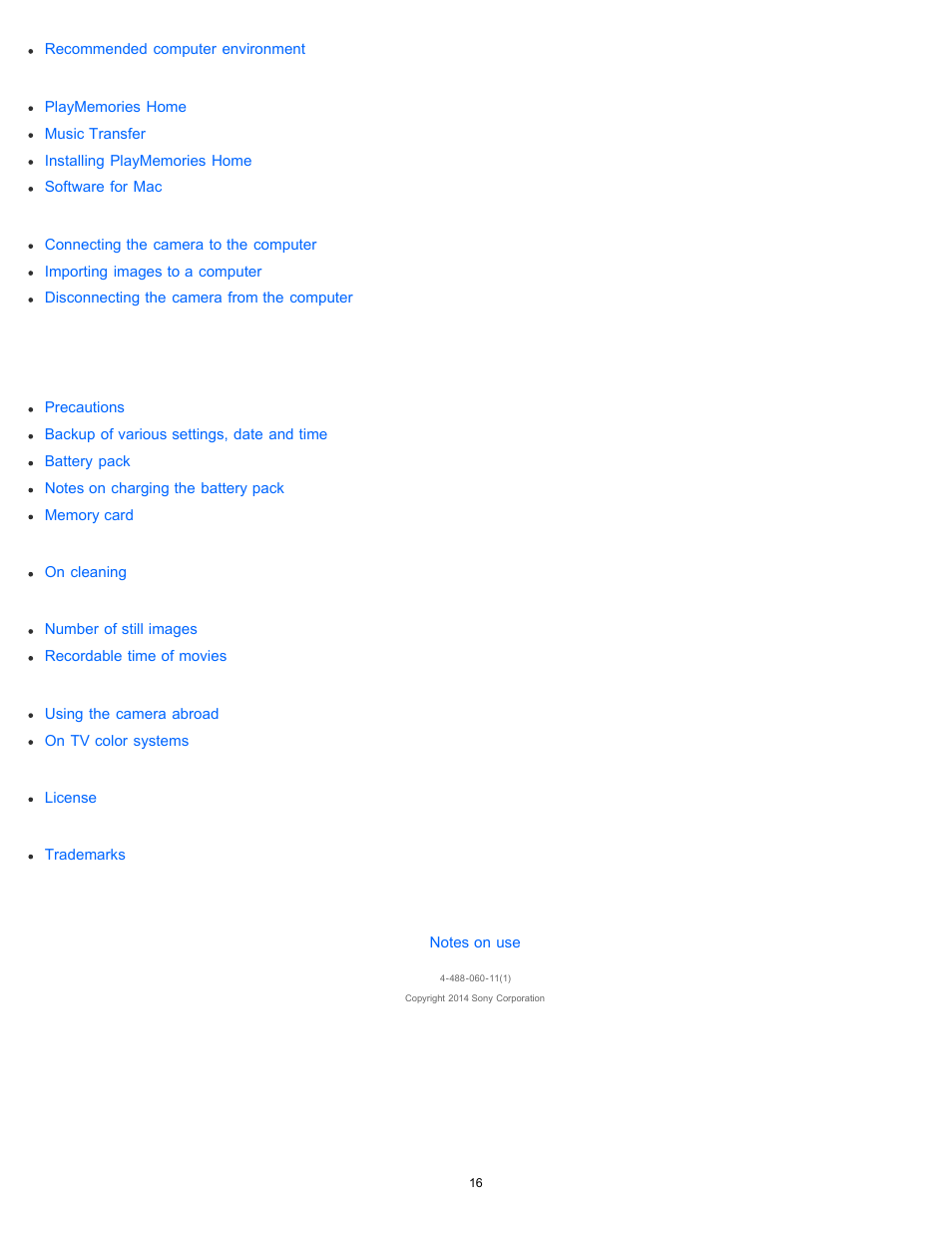 Sony DSC-H400 User Manual | Page 20 / 238