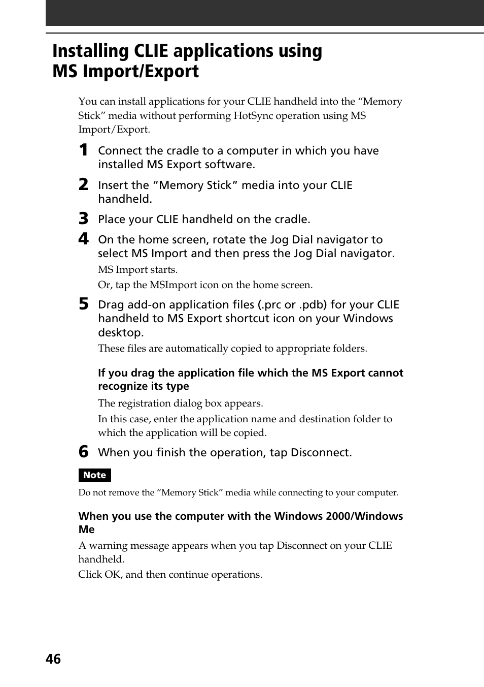 Sony PEG-N610C User Manual | Page 46 / 50