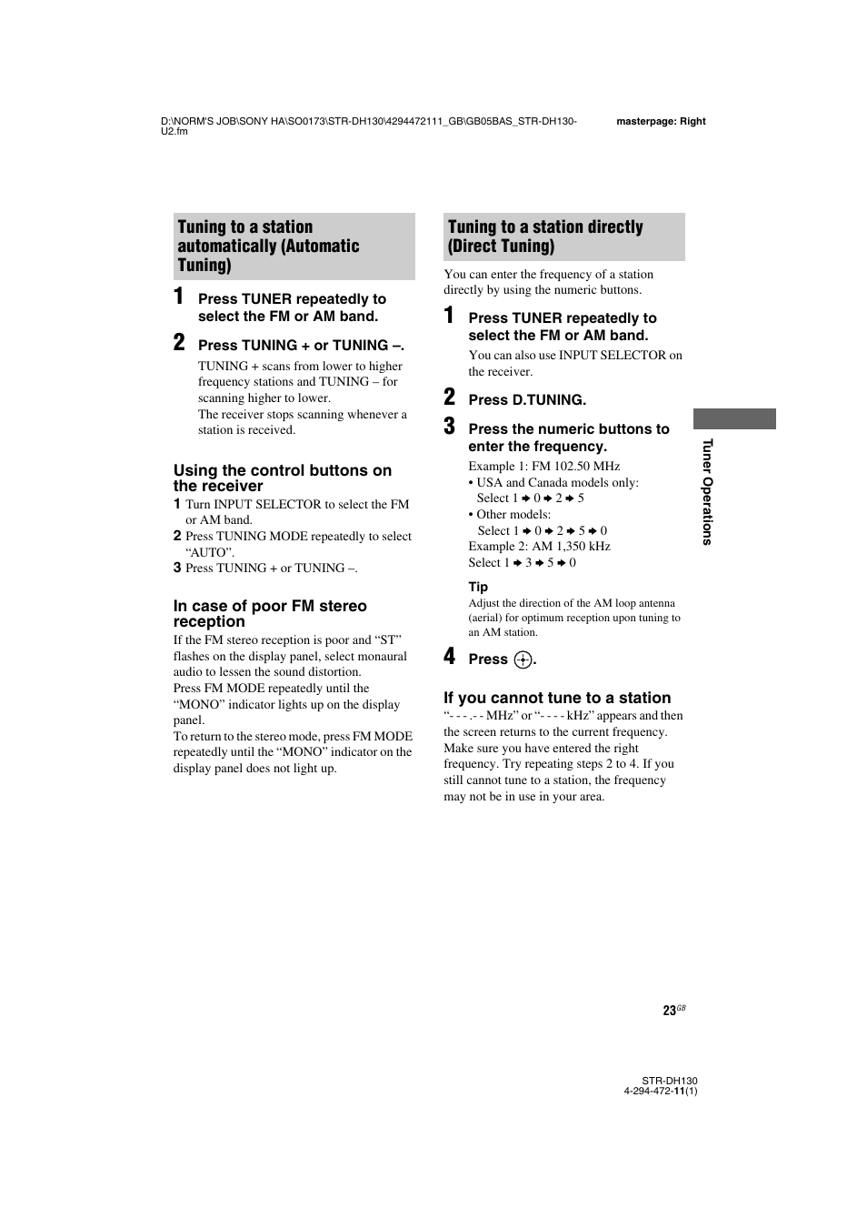 Sony STR-DH130 User Manual | Page 23 / 36