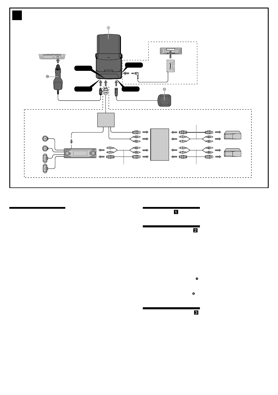 Cautions, Connection diagram, Parts iist (see fig. 1 ) | Connection example (see fig. 2 ), Connection diagram (see fig. 3 ) | Sony PEGA-CC5 User Manual | Page 2 / 4