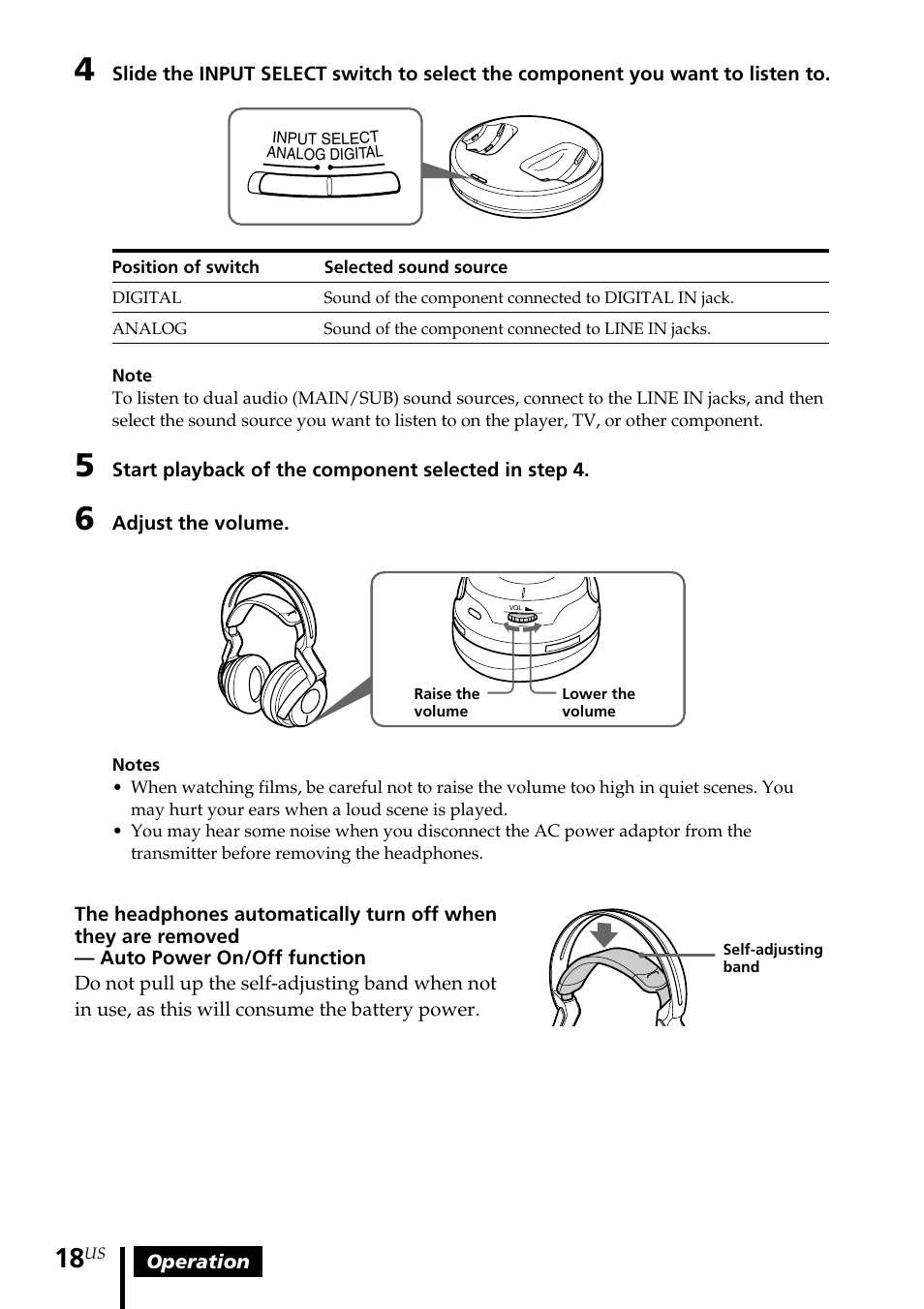 Sony MDR-RF5000K User Manual | Page 18 / 88