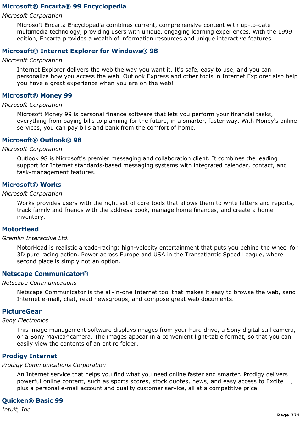 Sony PCV-E518DS User Manual | Page 221 / 776