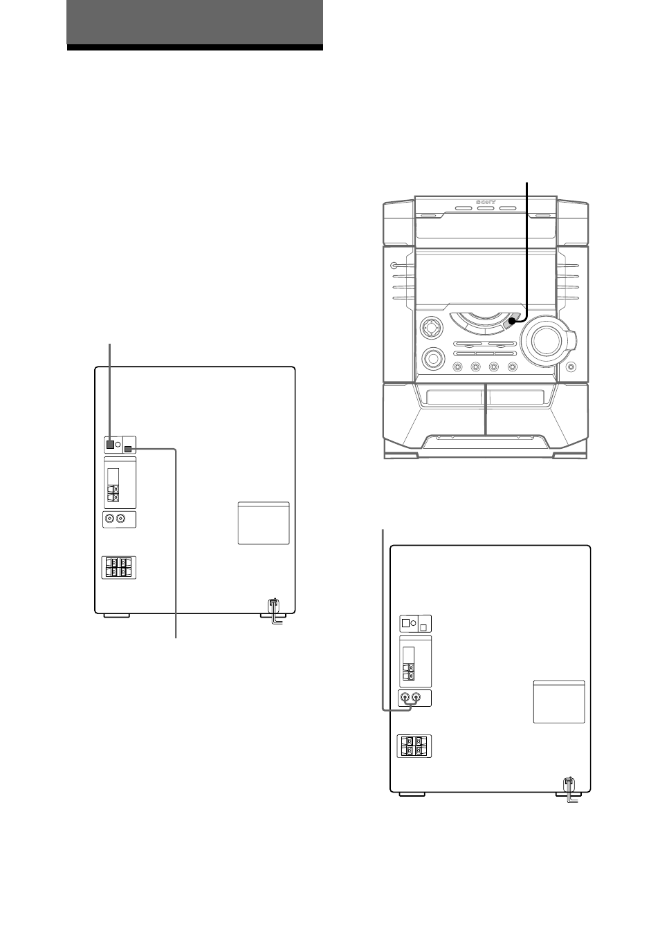 Optional components, Connecting audio components, Connecting an md deck for digital recording | Sony MHC-BX5 User Manual | Page 38 / 48