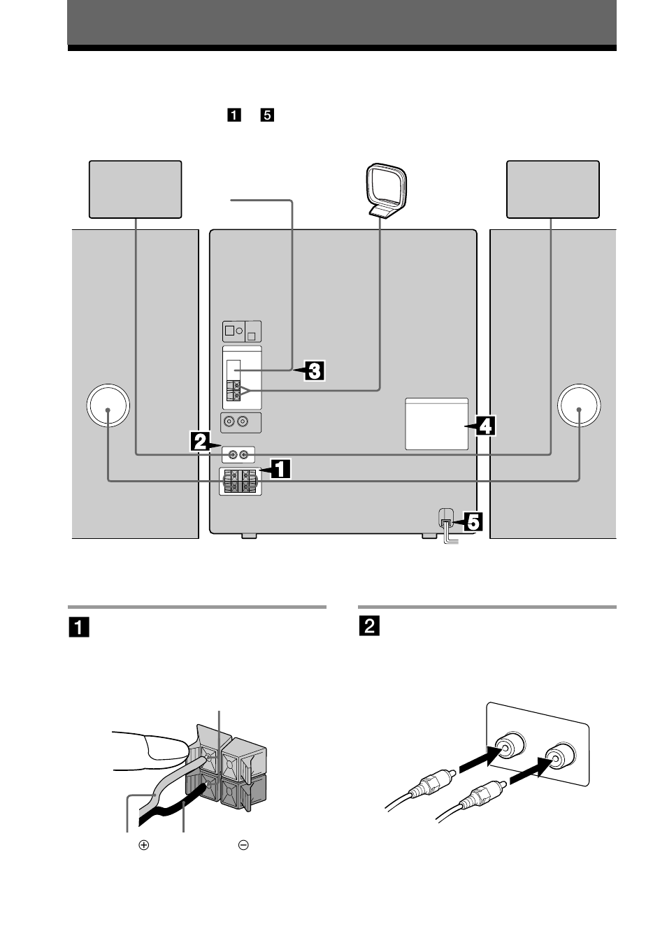 Getting started, Step 1: hooking up the system | Sony MHC-BX5 User Manual | Page 4 / 48