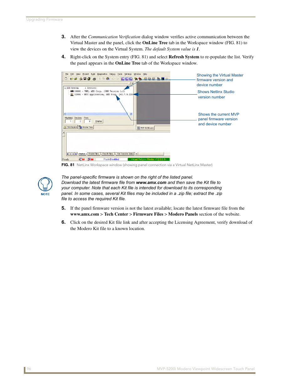 AMX Modero MVP-5200i User Manual | Page 104 / 186