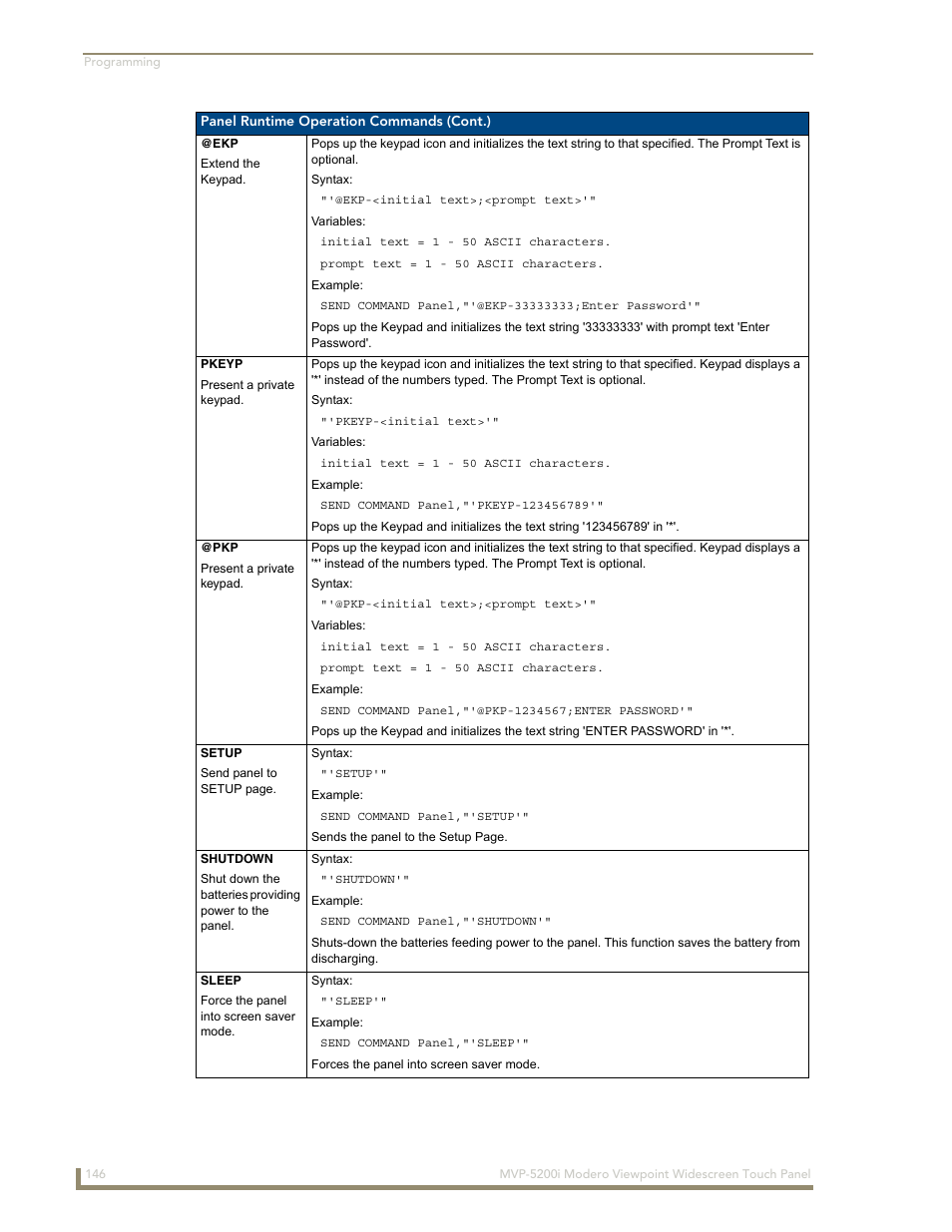 AMX Modero MVP-5200i User Manual | Page 154 / 186