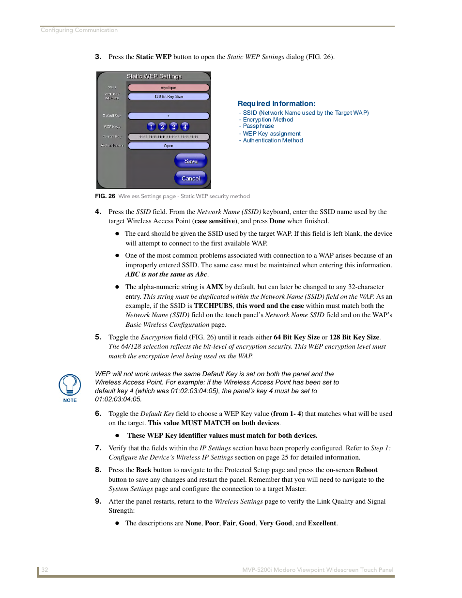 AMX Modero MVP-5200i User Manual | Page 40 / 186