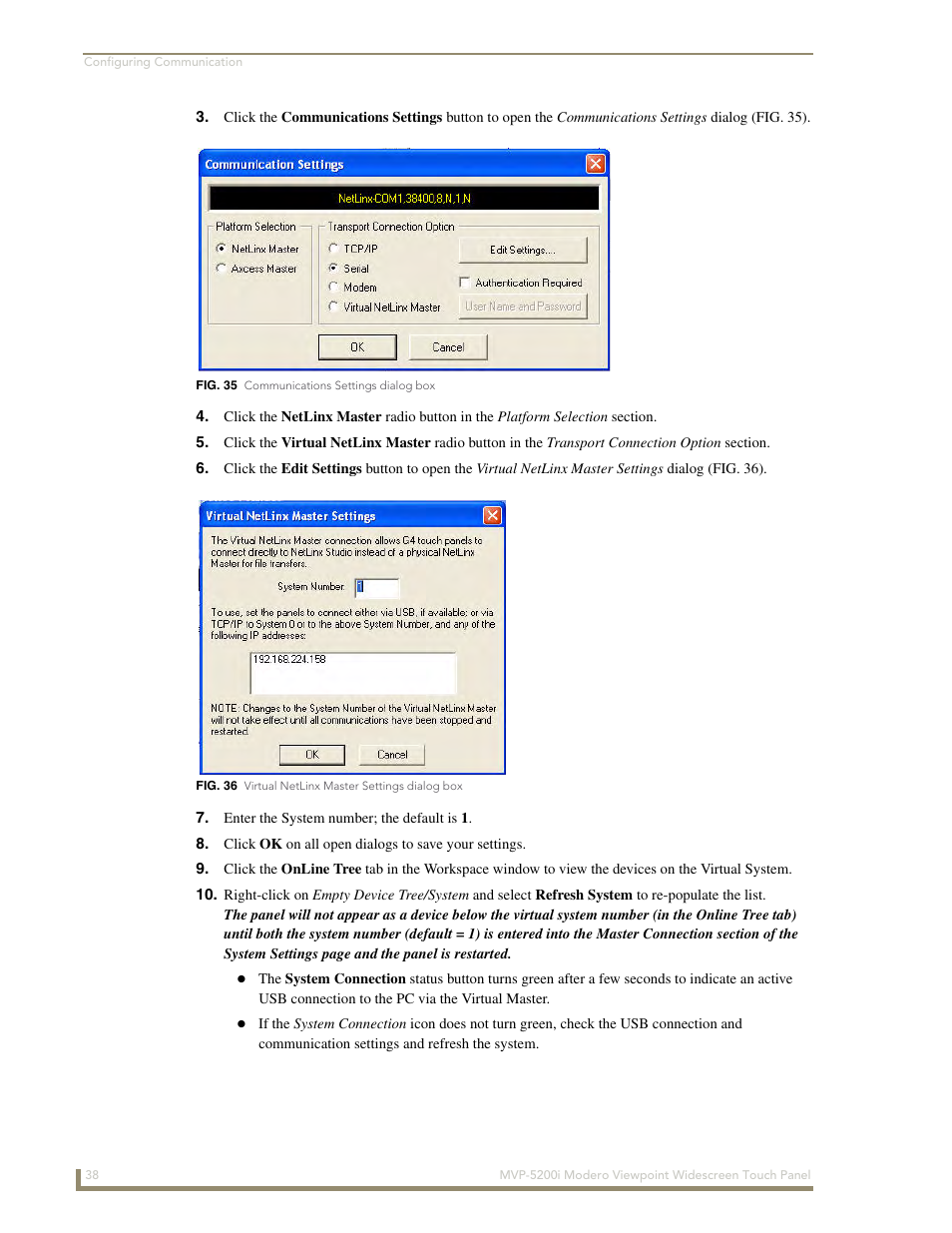 AMX Modero MVP-5200i User Manual | Page 46 / 186