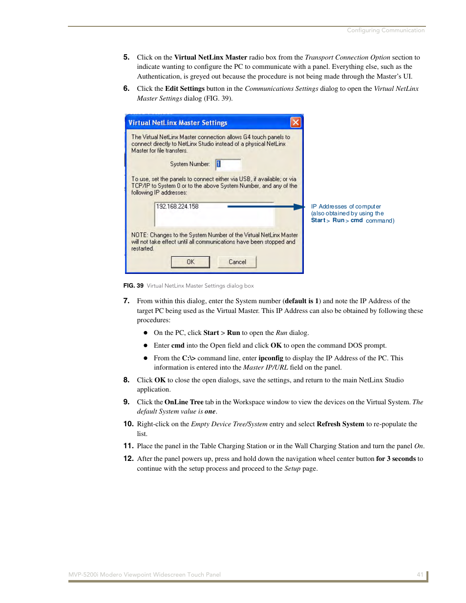 AMX Modero MVP-5200i User Manual | Page 49 / 186