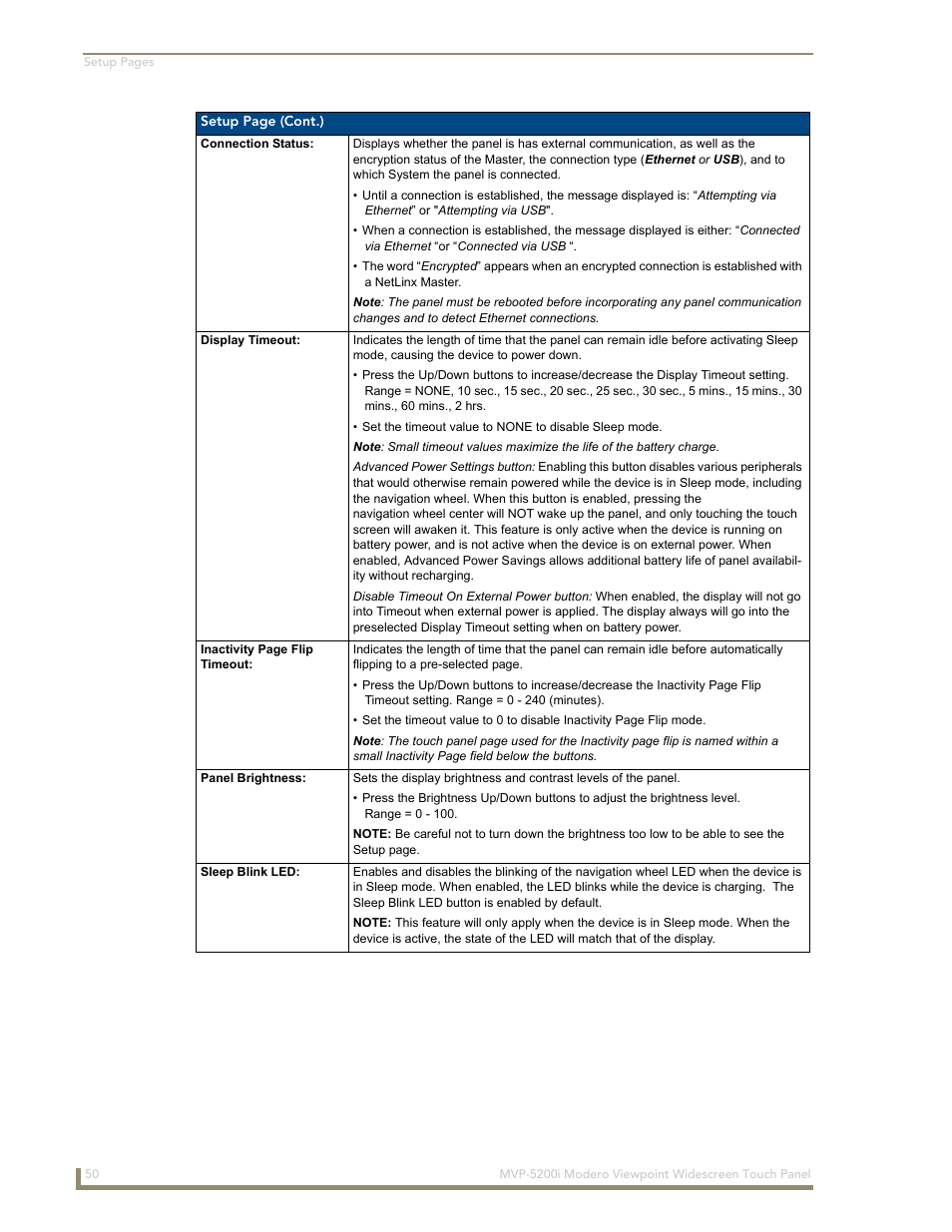 AMX Modero MVP-5200i User Manual | Page 58 / 186