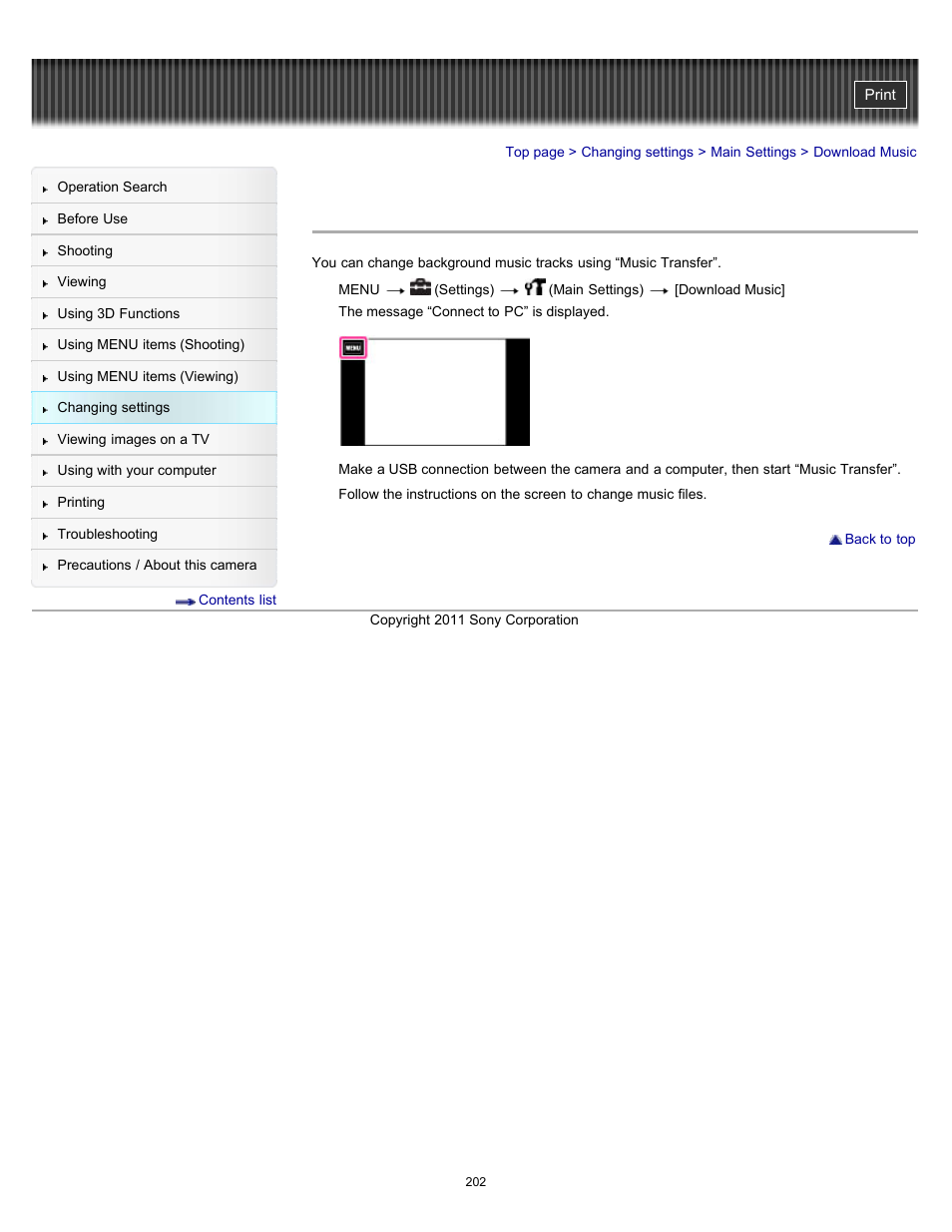 Download music | Sony DSC-TX10 User Manual | Page 202 / 296