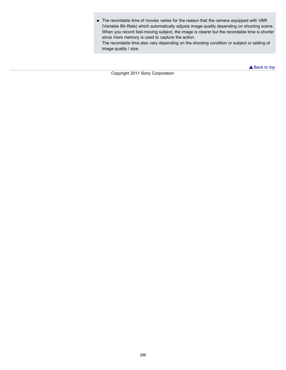 Sony DSC-TX10 User Manual | Page 286 / 296