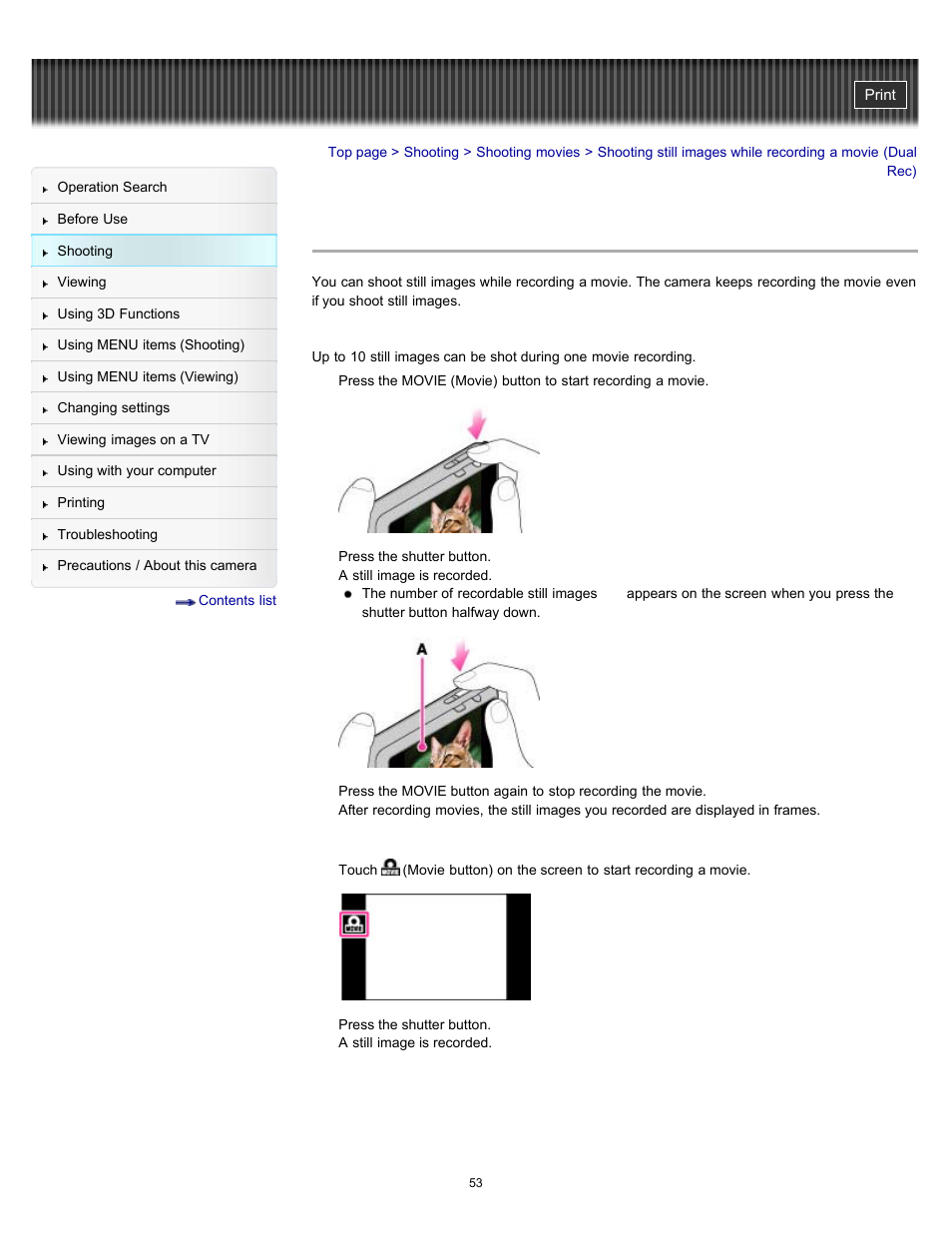 Sony DSC-TX10 User Manual | Page 53 / 296