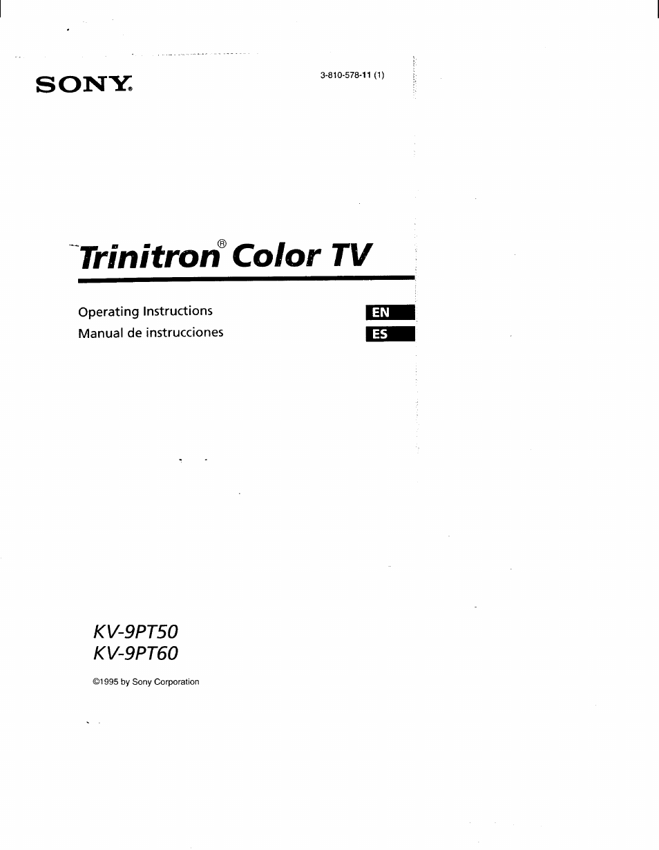 Sony KV-9PT60 User Manual | 56 pages
