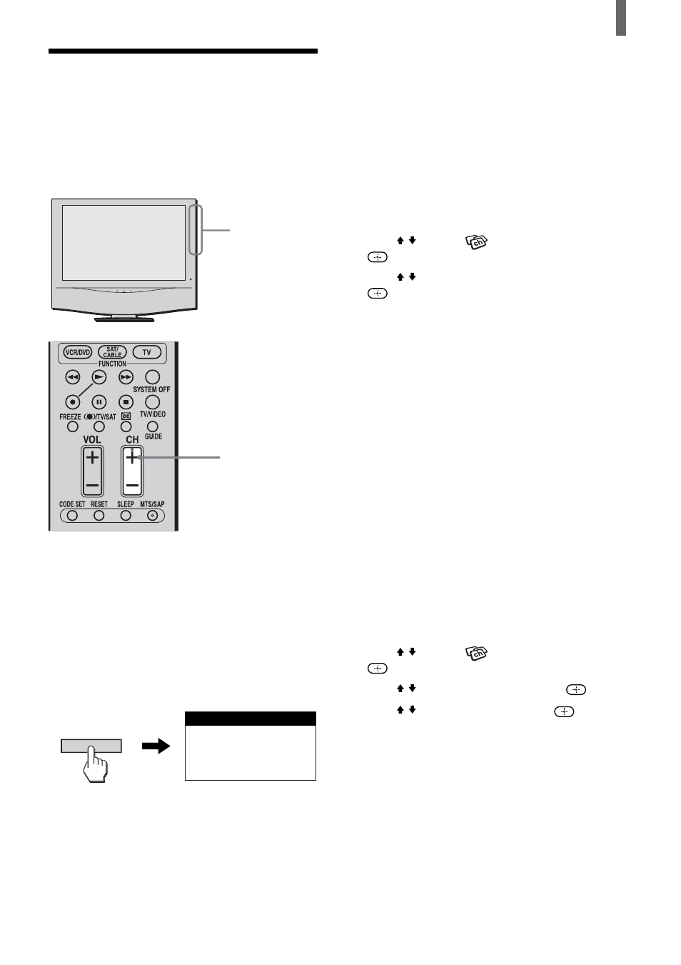 Setting the channels | Sony KLV-23HR2 User Manual | Page 21 / 84