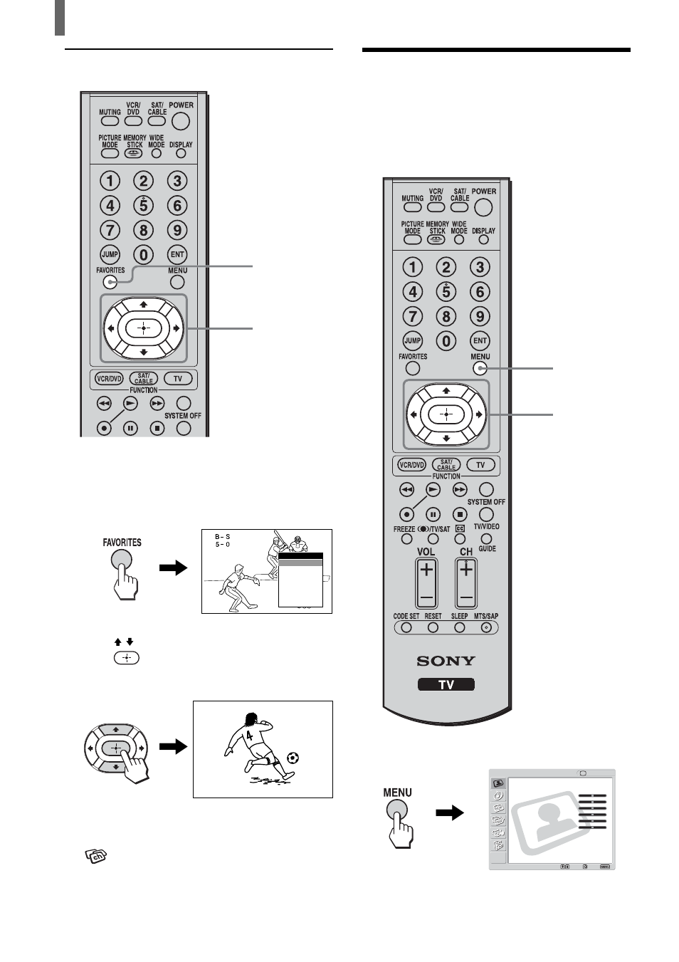 Watching favorite channels, Using the channel label feature, A b c | Sony KLV-23HR2 User Manual | Page 38 / 84