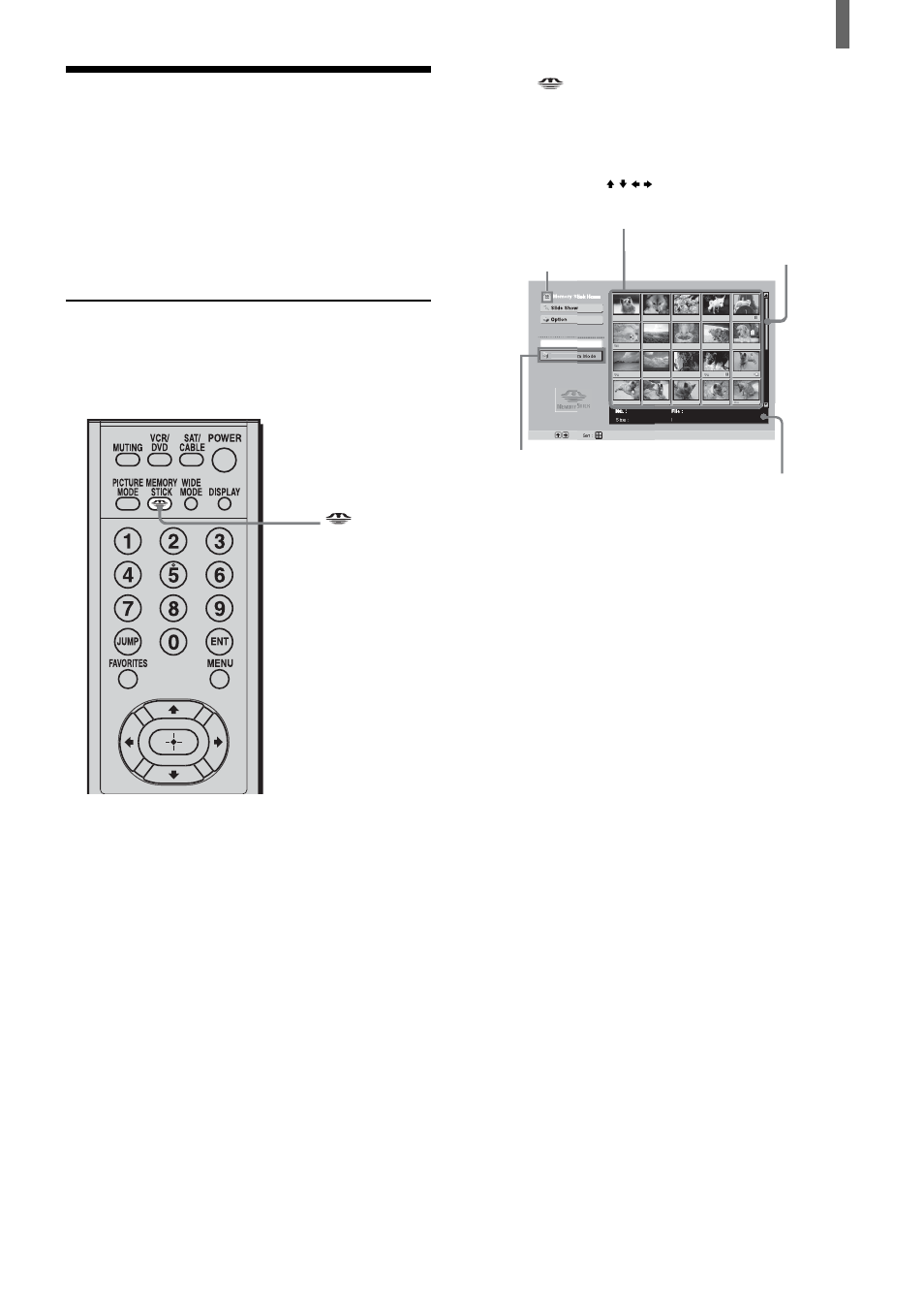 Displaying the memory stick home | Sony KLV-23HR2 User Manual | Page 61 / 84