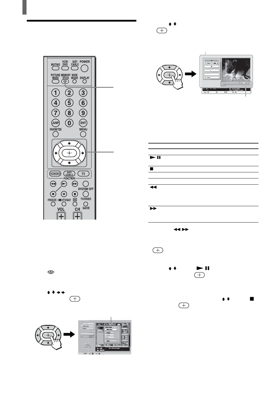 Playing movies (“movie player”) | Sony KLV-23HR2 User Manual | Page 66 / 84